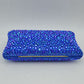 Rhinestone Embellished Box Clutch Bag with Removable Chain Strap - Clutch Bags