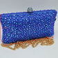 Rhinestone Embellished Box Clutch Bag with Removable Chain Strap - Clutch Bags