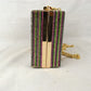 Rhinestone Money Clutch Bag with Removable Chain Strap - Clutch Bags