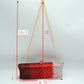 Elongated Evening Clutch Bag with Slender Chain Strap - Clutch Bags