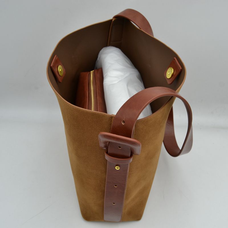 Shoulder Bag with Matching Removable Zipper Pouch - Black - Shoulder Bag