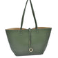 Classic Trapeze Tote Bag with Dual Handles and Ring Detail - Tote Bag