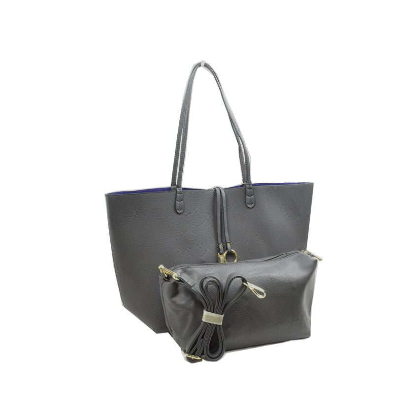 Classic Trapeze Tote Bag with Dual Handles and Ring Detail - Tote Bag