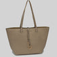 Classic Trapeze Tote Bag with Dual Handles and Ring Detail - Tote Bag