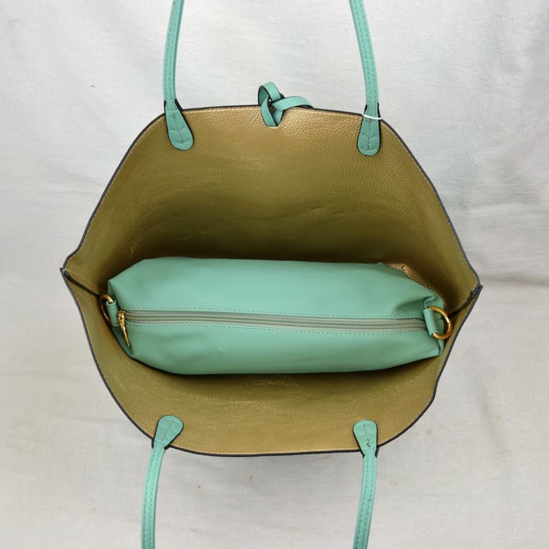 Classic Trapeze Tote Bag with Dual Handles and Ring Detail - Tote Bag