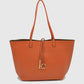 Classic Trapeze Tote Bag with Dual Handles and Ring Detail - Tote Bag
