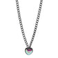 AB Black Heart Stone Pendant Necklace is crafted from genuine sterling silver and features a statement-making heart stone centerpiece. The pendant comes with a delicate chain that can be customized for a nice fit which makes it perfect for any occasion. This is the perfect gift for someone special! 