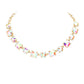 AB Gold Cushion Square Stone Link Evening Necklace, is the perfect accessory for any occasion. Crafted with attention to detail, this evening necklace will add a touch of glamour to any attire. Perfect Birthday Gift, Mother's Day Gift, Anniversary Gift, Christmas Gift, Valentine's Day Gift, Wedding Party.