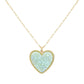 AB Opal Druzy Heart Pendant Necklace, this is a stunning accessory that adds a touch of sparkle to any outfit. The druzy heart pendant is beautifully crafted and catches the light for a mesmerizing effect. With its unique design and high-quality materials, this necklace is sure to make a statement and elevate your look.