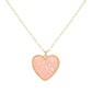 AB Pink Druzy Heart Pendant Necklace, this is a stunning accessory that adds a touch of sparkle to any outfit. The druzy heart pendant is beautifully crafted and catches the light for a mesmerizing effect. With its unique design and high-quality materials, this necklace is sure to make a statement and elevate your look.