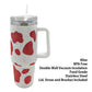 AB Red White Bling Studded 40oz Stainless Steel Tumbler is the perfect blend of style and functionality. With its studded design and large 40oz capacity, it's the ideal choice for those looking to add some bling to their daily hydration routine. Made with durable stainless steel, this tumbler will keep your drinks at the perfect temperature for hours. Say goodbye to lukewarm beverages and hello to an elevated hydration experience.