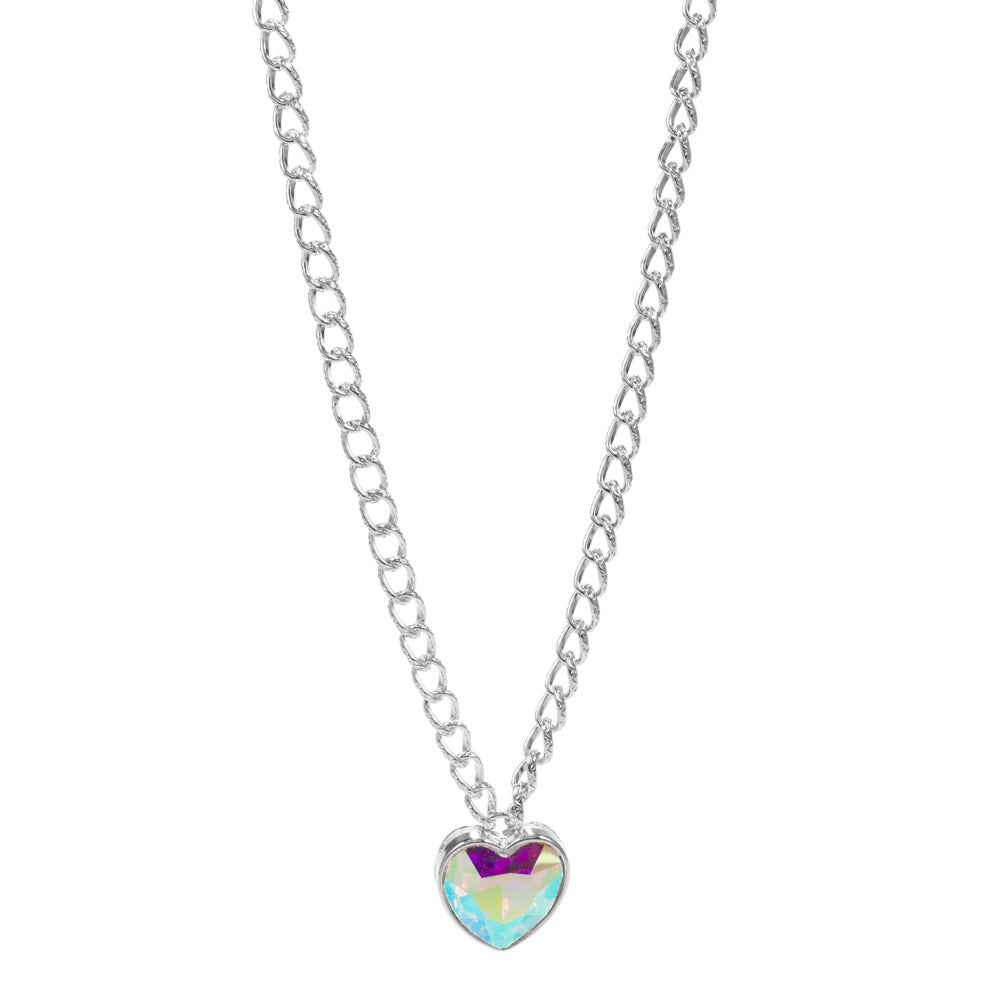 AB Rhodium Heart Stone Pendant Necklace is crafted from genuine sterling silver and features a statement-making heart stone centerpiece. The pendant comes with a delicate chain that can be customized for a nice fit which makes it perfect for any occasion. This is the perfect gift for someone special!