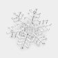 Elegant snowflake brooch pin adorned with sparkling rhinestones, perfect for adding a festive touch to winter outfits, coats, scarves, or hats. Ideal accessory for holiday parties, weddings, or as a thoughtful seasonal gift. A stylish way to showcase charm and elegance during the winter season.