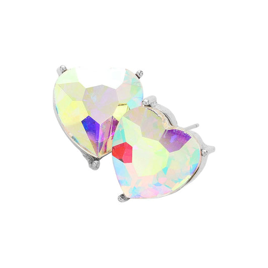 AB Silver Heart Stone Evening Stud Earrings are the perfect accessory for any evening occasion. Crafted with precision and adorned with a heart-shaped stone, they exude sophistication and style. Made with quality materials, these earrings are a timeless addition to any jewelry collection. Elevate your look and make a statement with these stunning earrings.