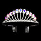 Teardrop Stone Accented Princess Tiara - AB Silver - Tiaras
