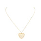 AB White Druzy Heart Pendant Necklace, this is a stunning accessory that adds a touch of sparkle to any outfit. The druzy heart pendant is beautifully crafted and catches the light for a mesmerizing effect. With its unique design and high-quality materials, this necklace is sure to make a statement and elevate your look.