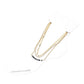 Madeline Love Gold, Gray Beaded Accent Layered Chain Anklet - Anklets - desc
