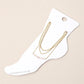 Madeline Love Gold, Pink Beaded Accent Layered Chain Anklet - Anklets