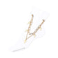 Madeline Love Gold Cross Charm Station Layered Chain Anklet - Anklets - desc
