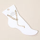 Madeline Love Gold Cross Charm Station Layered Chain Anklet - Anklets - extra