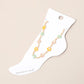 Madeline Love Gold, Light, Multi Flower Faceted Beaded Anklet - Anklets
