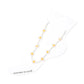Madeline Love Gold, White Flower Faceted Beaded Anklet - Anklets - desc
