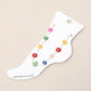 Madeline Love Gold, Multi Flower Faceted Beaded Anklet - Anklets