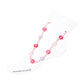 Madeline Love Gold, Pink Flower Faceted Beaded Anklet - Anklets - desc
