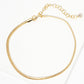 Madeline Love Gold Gold Dipped Metal Snake Chain Anklet - Anklets - desc