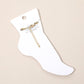 Madeline Love Gold, White Layered Beaded Chain Anklet - Anklets - extra
