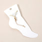 Madeline Love Gold, Ivory Coastal Shell Beaded Anklet - Anklets - extra