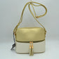Crossbody Bag with Double Zipper Tassel Accent - Shoulder Bag
