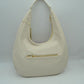 Slouchy Hobo Shoulder Bag with Dimensional Rose Applique - Shoulder Bag