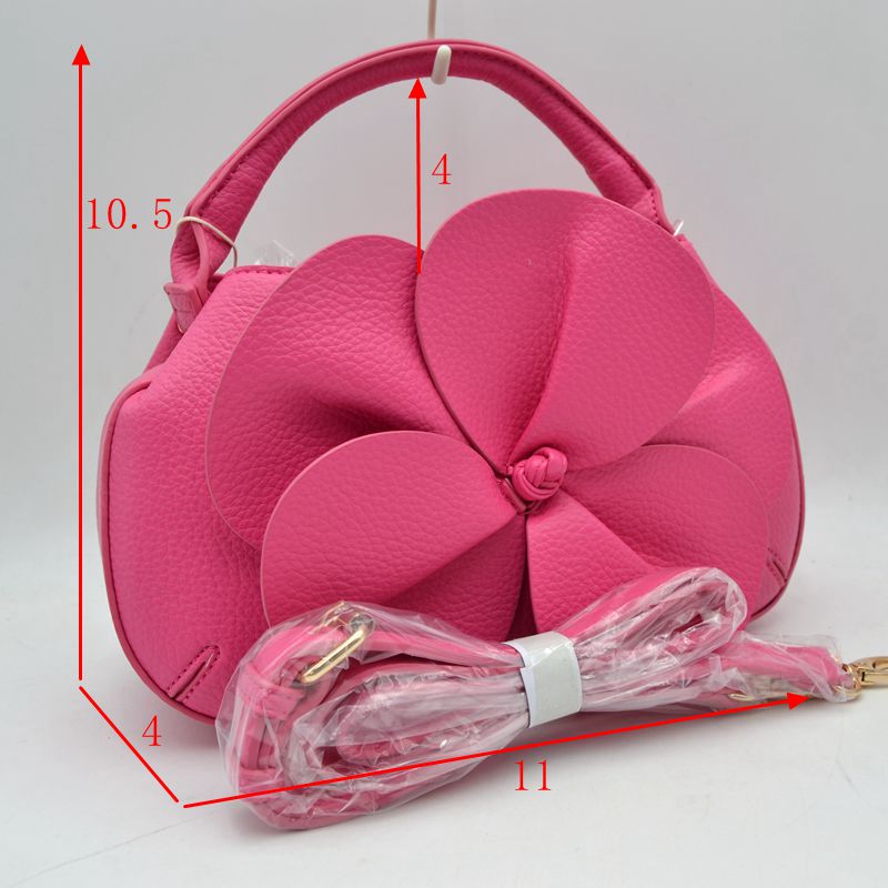 Sculptural Floral Accent Satchel – Convertible Textured Crossbody Bag - Crossbody Bags