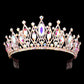 AB Rose Gold Marquise Stone Accented Princess Tiara is exquisitely crafted with a marquise-cut stone set in a sleek metal band, this timeless piece adds a touch of classic elegance to any special occasion. Perfect for bringing a touch of regal elegance, shimmer and shine on your wedding day, Prom, Sweet 16, Quincenera, Novia