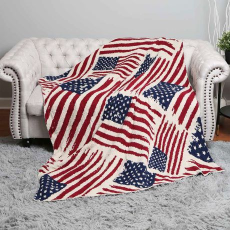 Navy Red Celebrate comfort and patriotism with this American Flag Throw Blanket, featuring a bold stars-and-stripes design that adds a classic touch to any room. Soft, cozy, and lightweight, it’s perfect for relaxing on the sofa, layering on your bed, or using during outdoor events and gatherings.