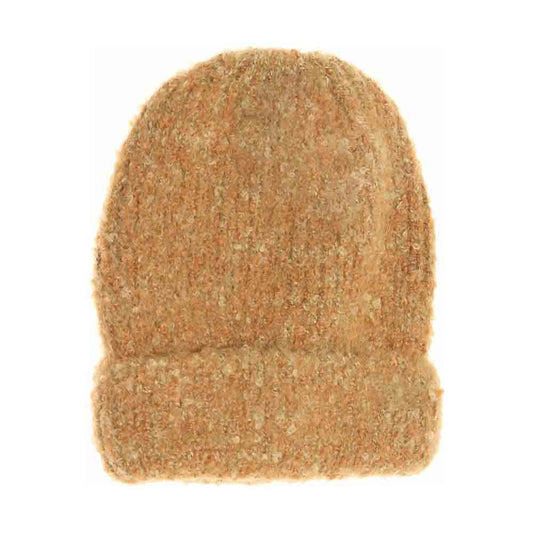 Apricot Soft Boucle Knit Cuff CC Beanie offers expert-level comfort with its plush boucle knit fabric that provides warmth without bulk. Designed with a cuffed edge, it ensures a secure fit while maintaining breathability. Ideal for cold weather, this beanie combines refined texture and practical functionality, making it a sophisticated accessory for everyday wear. 