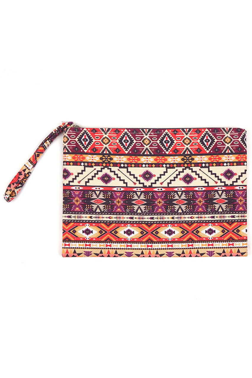 Aztec Pattern Pouch combines traditional design with practical functionality. Crafted with durable materials, it offers secure storage for your essentials while showcasing intricate geometric motifs inspired by Aztec art. Its compact size makes it ideal for organizing small items, making it a versatile accessory for everyday use or travel. 