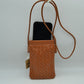 Woven Texture Vertical Phone Pouch Crossbody Bag with Cord Strap - Crossbody Bag