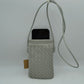 Woven Texture Vertical Phone Pouch Crossbody Bag with Cord Strap - Gray - Crossbody Bag