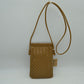 Woven Texture Vertical Phone Pouch Crossbody Bag with Cord Strap - Khaki - Crossbody Bag