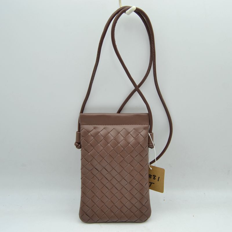 Woven Texture Vertical Phone Pouch Crossbody Bag with Cord Strap - Steel - Crossbody Bag