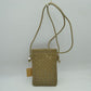 Woven Texture Vertical Phone Pouch Crossbody Bag with Cord Strap - Taupe - Crossbody Bag