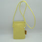 Woven Texture Vertical Phone Pouch Crossbody Bag with Cord Strap - Yellow - Crossbody Bag