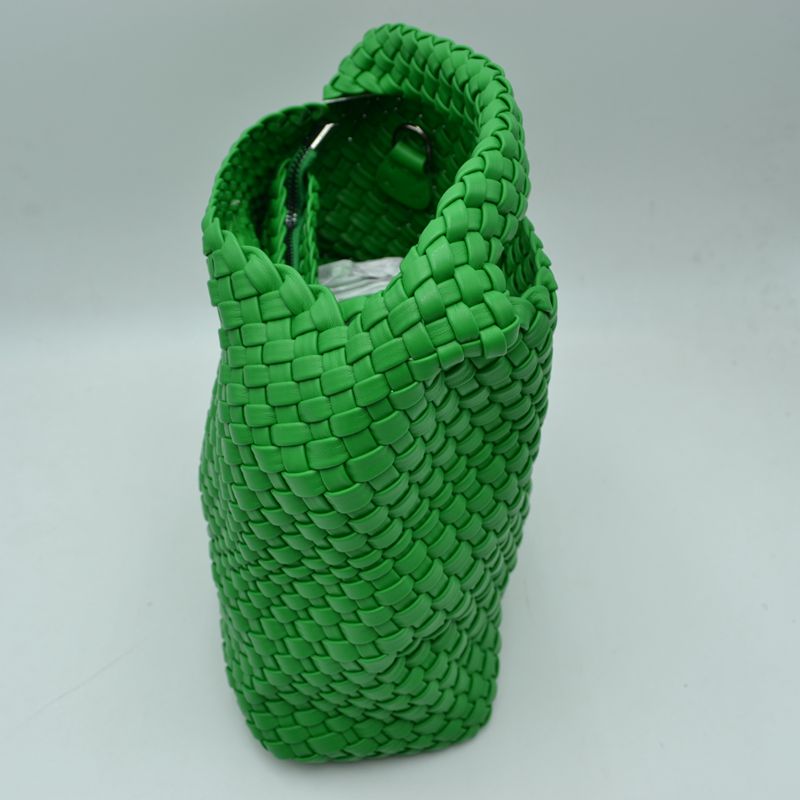 Woven Hobo Bag with Integrated Top Handle and Matching Pouch - Hobo Bags