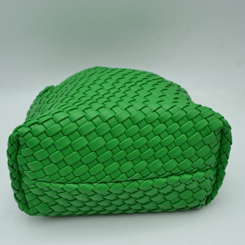 Woven Hobo Bag with Integrated Top Handle and Matching Pouch - Hobo Bags