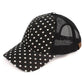 C.C Dot Printed Mesh Baseball Cap 100% Polyester