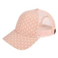 C.C Dot Printed Mesh Baseball Cap 100% Polyester