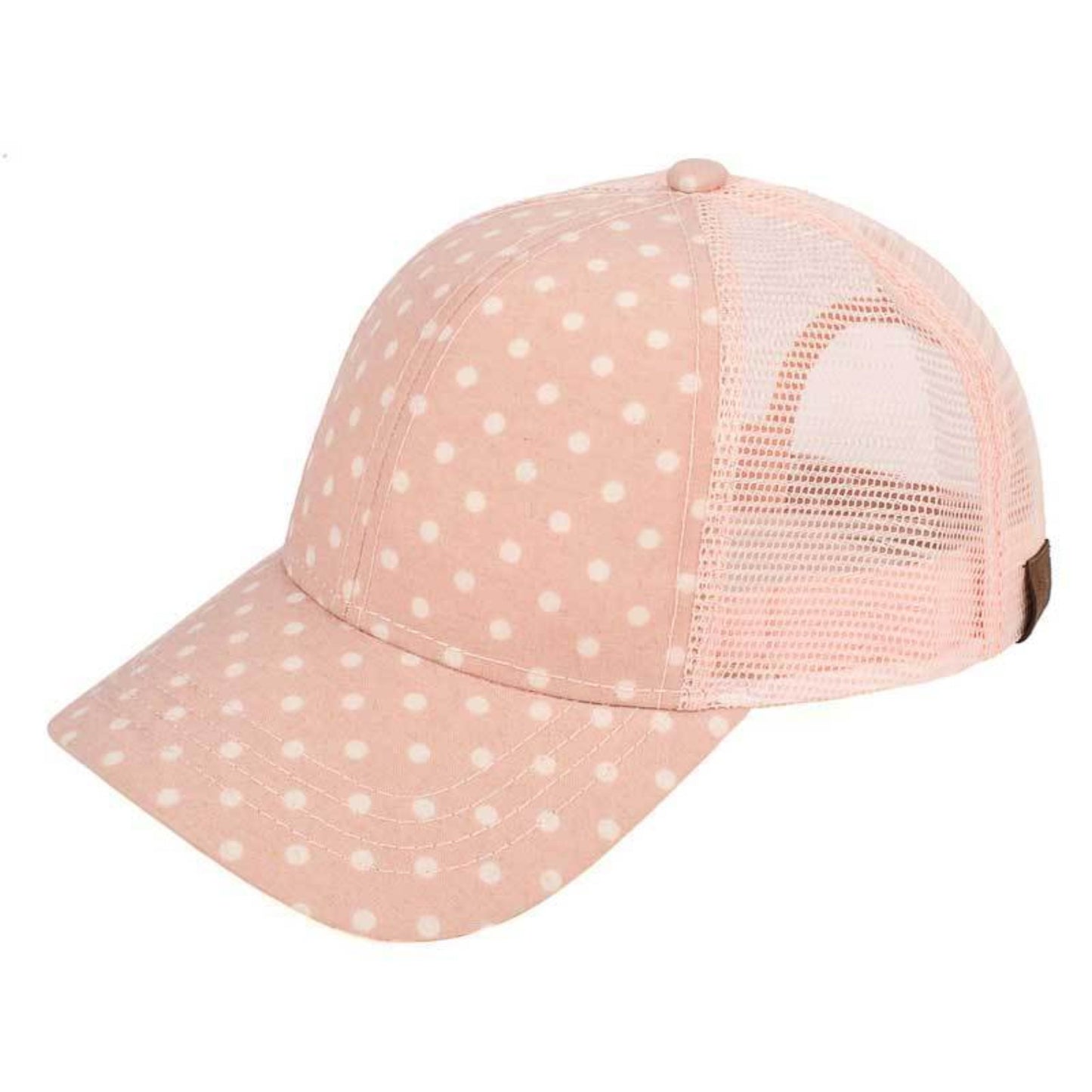 C.C Dot Printed Mesh Baseball Cap 100% Polyester