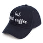 C.C Baseball Cap With Embroidered 100% Cotton
